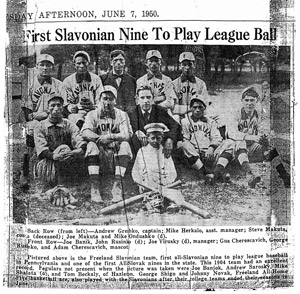 1904 Freeland Slavonian baseball team
