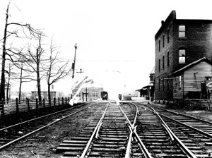 Freeland RR tracks, looking west near Centre