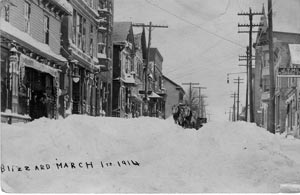 Centre Street after
                1914 blizzard