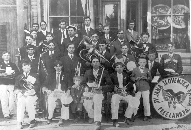 St. John's Slovenska
                Band, ca. 1910