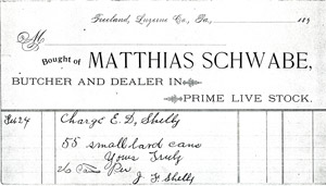 Matthias Schwabe bill, 1890s