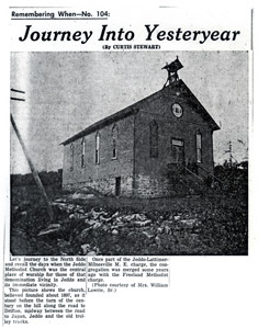Curtis Stewart article on Jeddo Methodist Church 