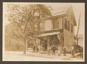 Henry George's store with workers