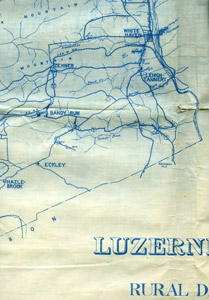 Postal rural delivery map of Luzerne County