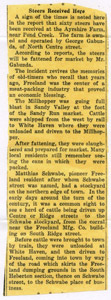 Gabuzda cattle drive article, ca. 1943