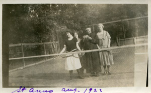 St. Ann's
                  tennis court, 1922