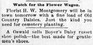 Watch for the flower wagon, 1899