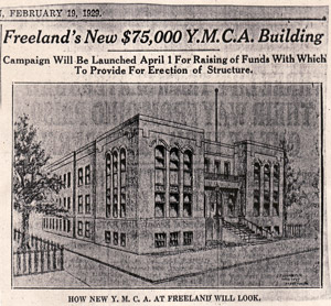Article about planned new YMCA building, 1929