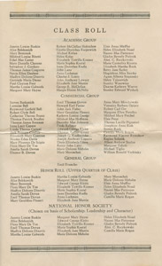 FHS 1940
                Commencement program