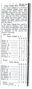 Upper Lehigh A. C. wins game, 6-23-1934