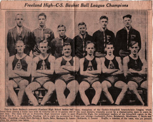 FHS Carbon-Schuylkill Interscholastic League Champs ca. 1930s