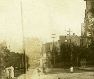 Street in front of St. Casimir's, early 20th century