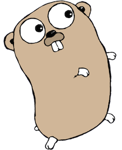 The gopher mascot for the language Go