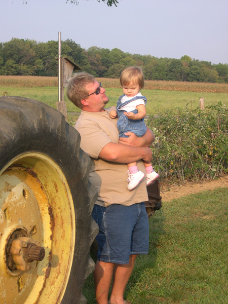 tractor and uncle Scott