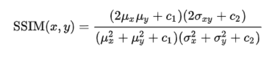 ssim formula