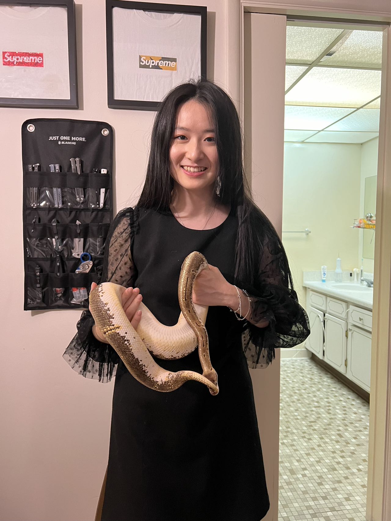 Me holding a python