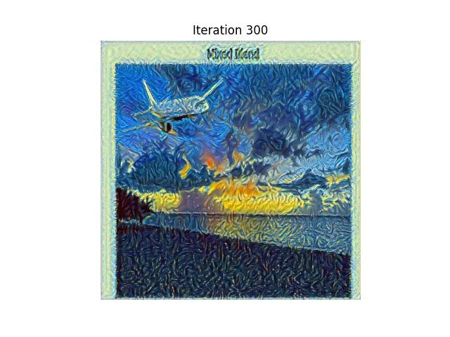 Poisson blended plane with Starry Night
