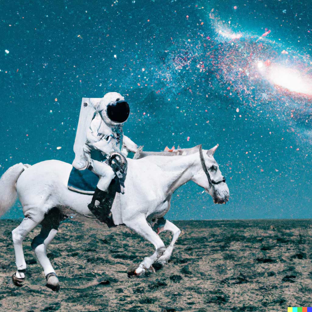 Astronaut on a horse