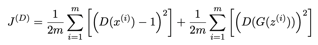 DCGAN Discriminator Loss Equation