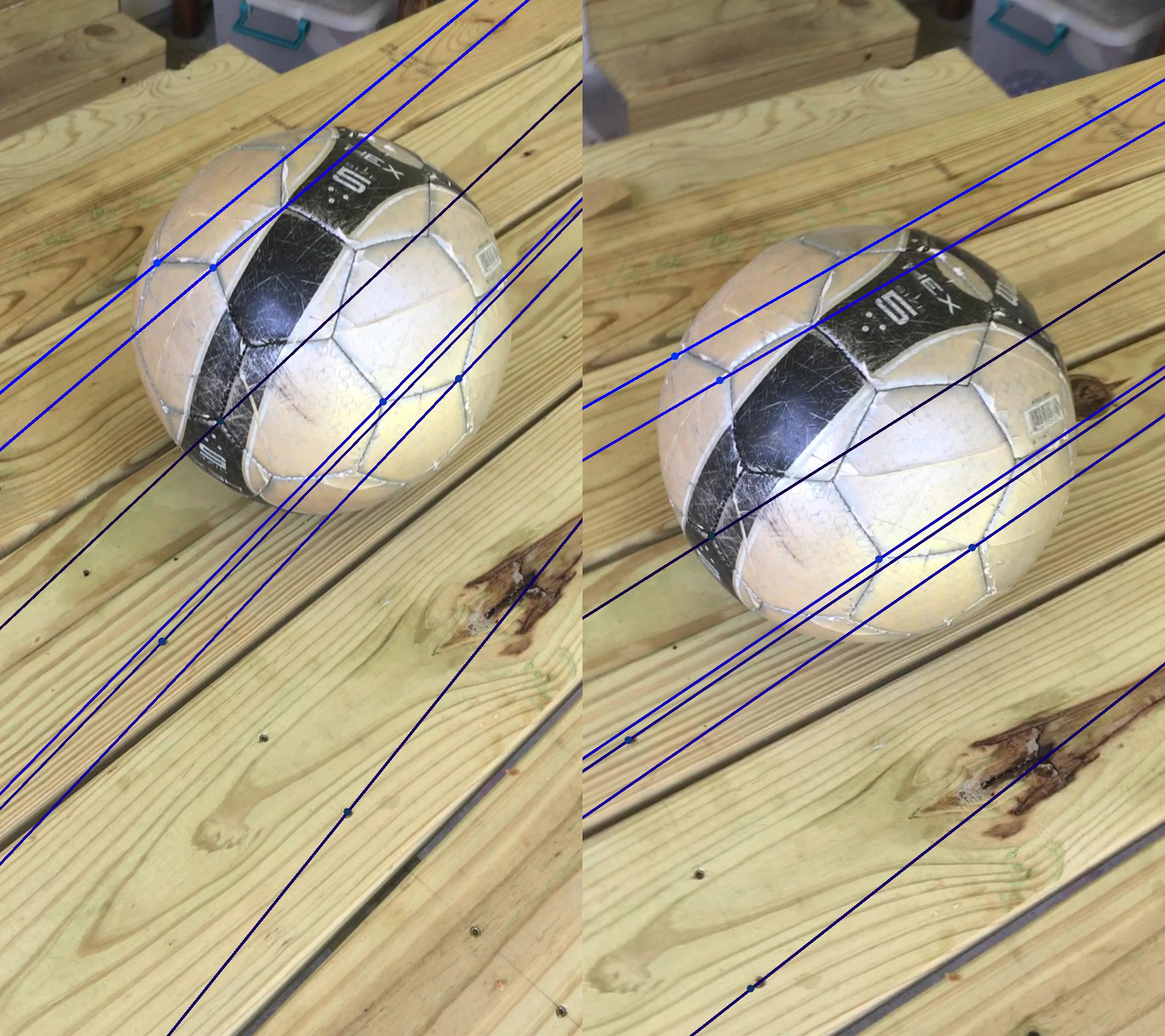 Epipolar Lines from Ball Image