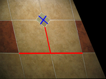 Tiles5 Annotated Perpendicular Lines on Affine-Rectified Image