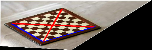 Chess1 Annotated Perpendicular Lines on Affine-Rectified Image