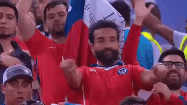 Chilean dancing at stadium