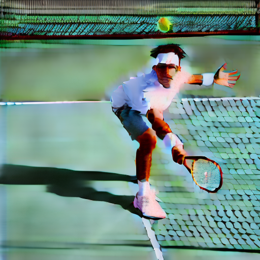 Tennis Player With Guidance