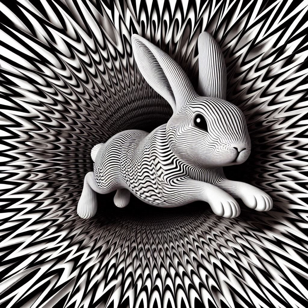 Rabbit 3D Illusion