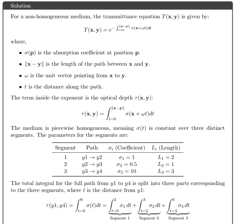Transmittance Calculation