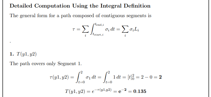 Transmittance Calculation