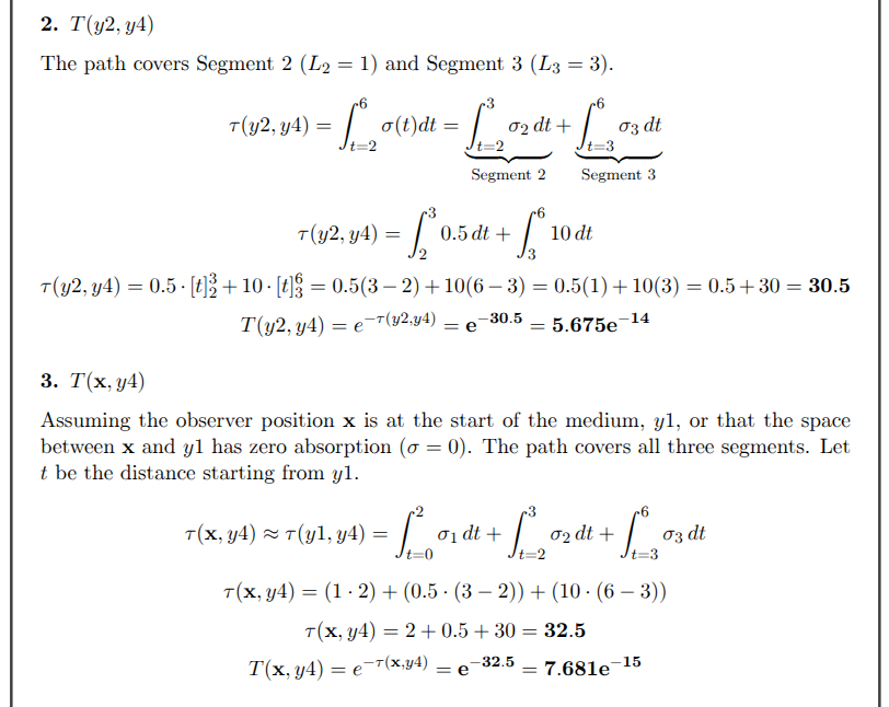 Transmittance Calculation