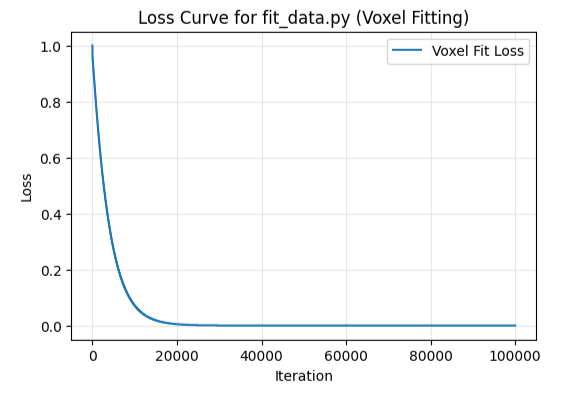 Voxel fit loss curve