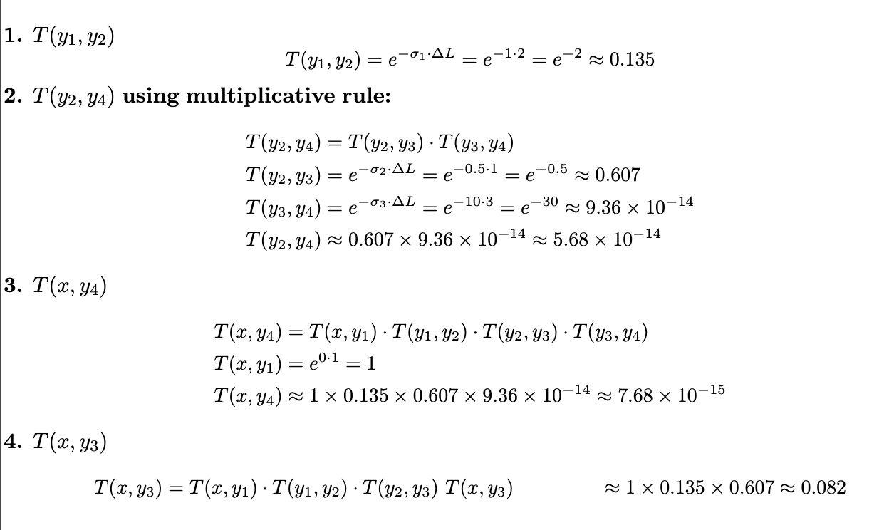 Transmittance Calculation