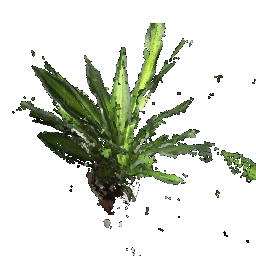 The point cloud formed by the union of the first 2 point clouds