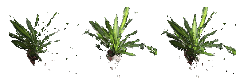 TThe point clouds side by side