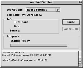 Distiller Dialog Box