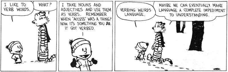 Verbing Weirds Language