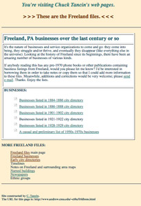 Freeland History site 9/2000