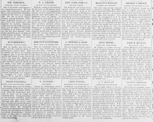Freeland Tribune 1897 list of leading Freeland businesses