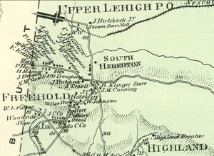 1873 map of part of Foster Township