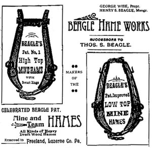 Beagle Hame Works ad, 1895