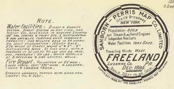 Fire protection information from 1895 Sanborn map