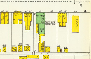 Site of Beagle Hame Works in Freeland, 1900