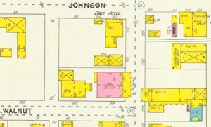 1905 map detail, future Berger's lumberyard
