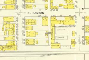 Freeland Lumber Co., 1912 map detail