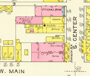 Fox bakery location, 1912