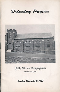 1951 Dedication program booklet