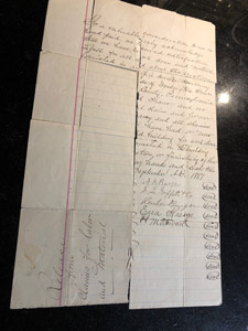 Burger contracting/construction final receipt, 1887