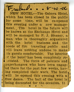 Hotel Osborn article, 8-10-1906